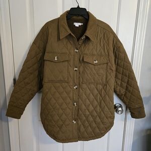 Good American Quilted Brown Jacket